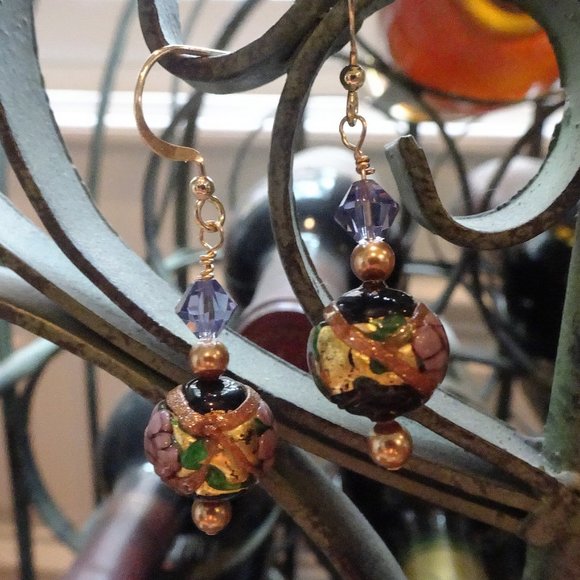Hand-crafted artisanal earrings made from authentic Murano lampwork - Picture 7 of 11